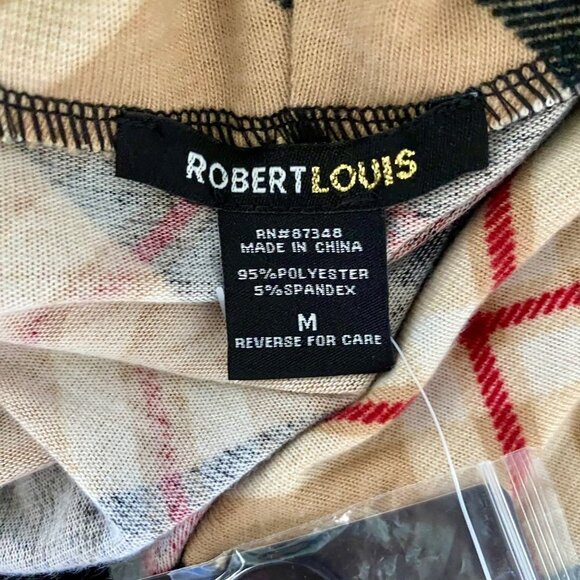 Robert Louis Plaid Tunic Top Cowl Neck Pullover Size Medium NEW NWT - Picture 8 of 10